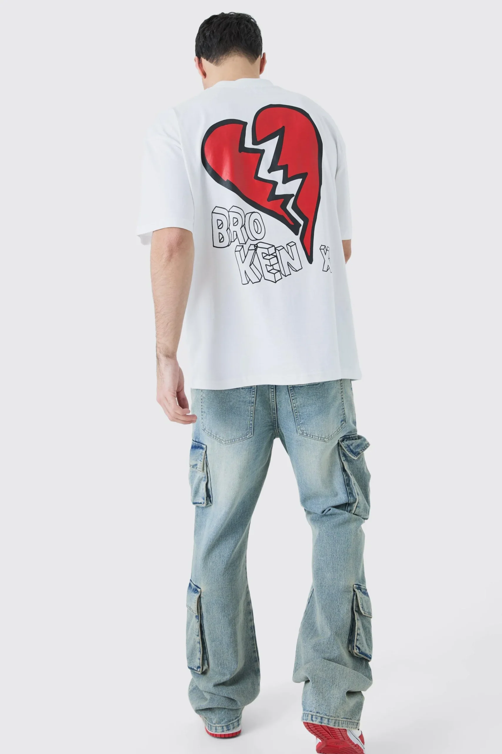 Oversized Broken Hearts T-shirt | UK^boohooMAN