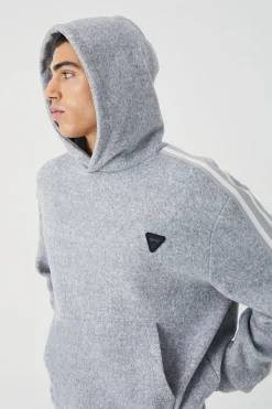 boohooMAN Oversized Brushed Heavyweight Taped Hoodie | UK| Hoodies & Sweatshirts