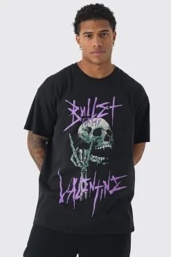 Oversized Bullet For My Valentine License Print T-Shirt | UK^boohooMAN Outlet