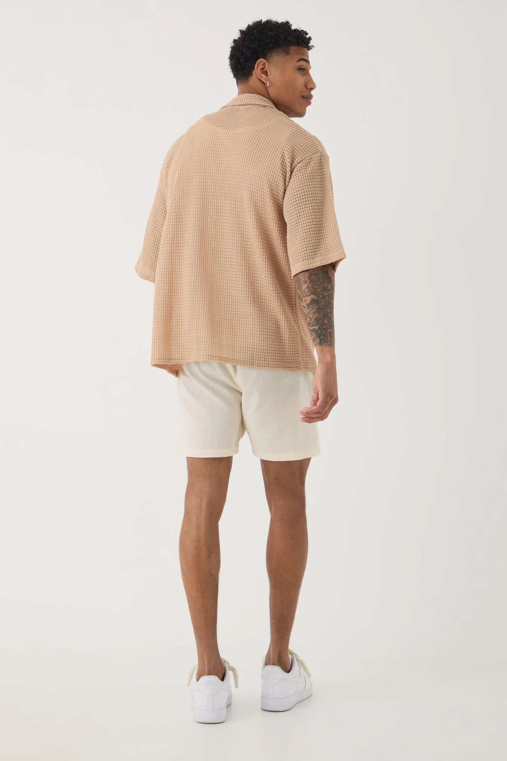boohooMAN Oversized Button Through Textured Short Sleeve Shirt | UK| Shirts