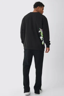 boohooMAN Oversized Buzz Lightyear Toy Story License Print Sweatshirt | UK| Hoodies & Sweatshirts