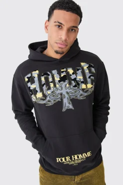 boohooMAN Oversized Camo Flock Print Hoodie | UK| Hoodies & Sweatshirts