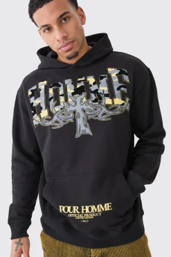 boohooMAN Oversized Camo Flock Print Hoodie | UK| Hoodies & Sweatshirts