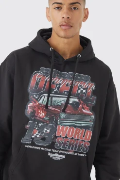 boohooMAN Oversized Car Graphic Hoodie | UK| Hoodies & Sweatshirts