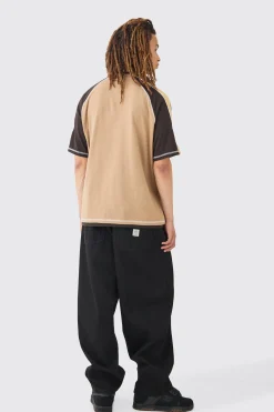 Oversized Carded Heavyweight Panelled Ofcl T-shirt | UK^boohooMAN Outlet