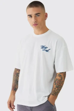 Oversized Cards Back Print T-Shirt | UK^boohooMAN Best