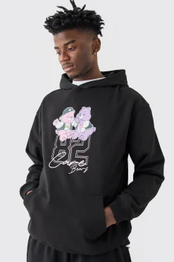 boohooMAN Oversized Care Bears Varsity License Hoodie | UK| Hoodies & Sweatshirts