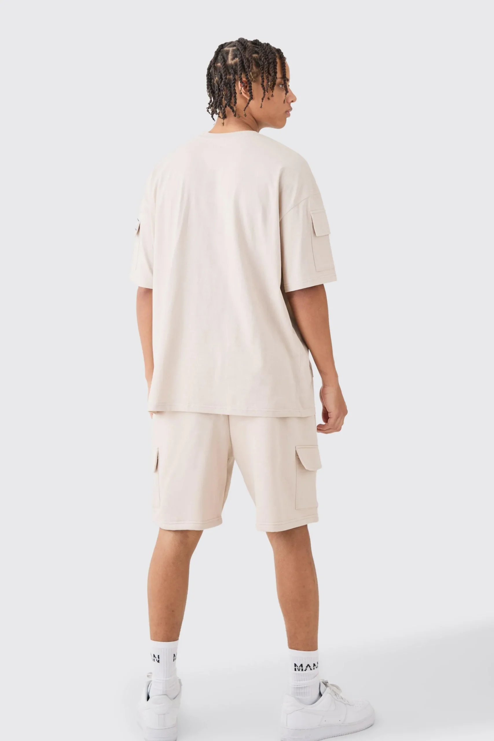 boohooMAN Oversized Cargo T-shirt And Short Set | UK| Sets & Co-Ords|Tracksuits
