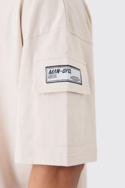 boohooMAN Oversized Cargo T-shirt And Short Set | UK| Sets & Co-Ords|Tracksuits