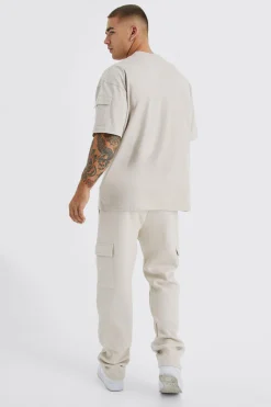 boohooMAN Oversized Cargo T-shirt Tracksuit | UK| Sets & Co-Ords|Tracksuits