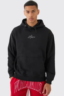 boohooMAN Oversized Chain Stitch Man Embroidered Hoodie | UK| Hoodies & Sweatshirts