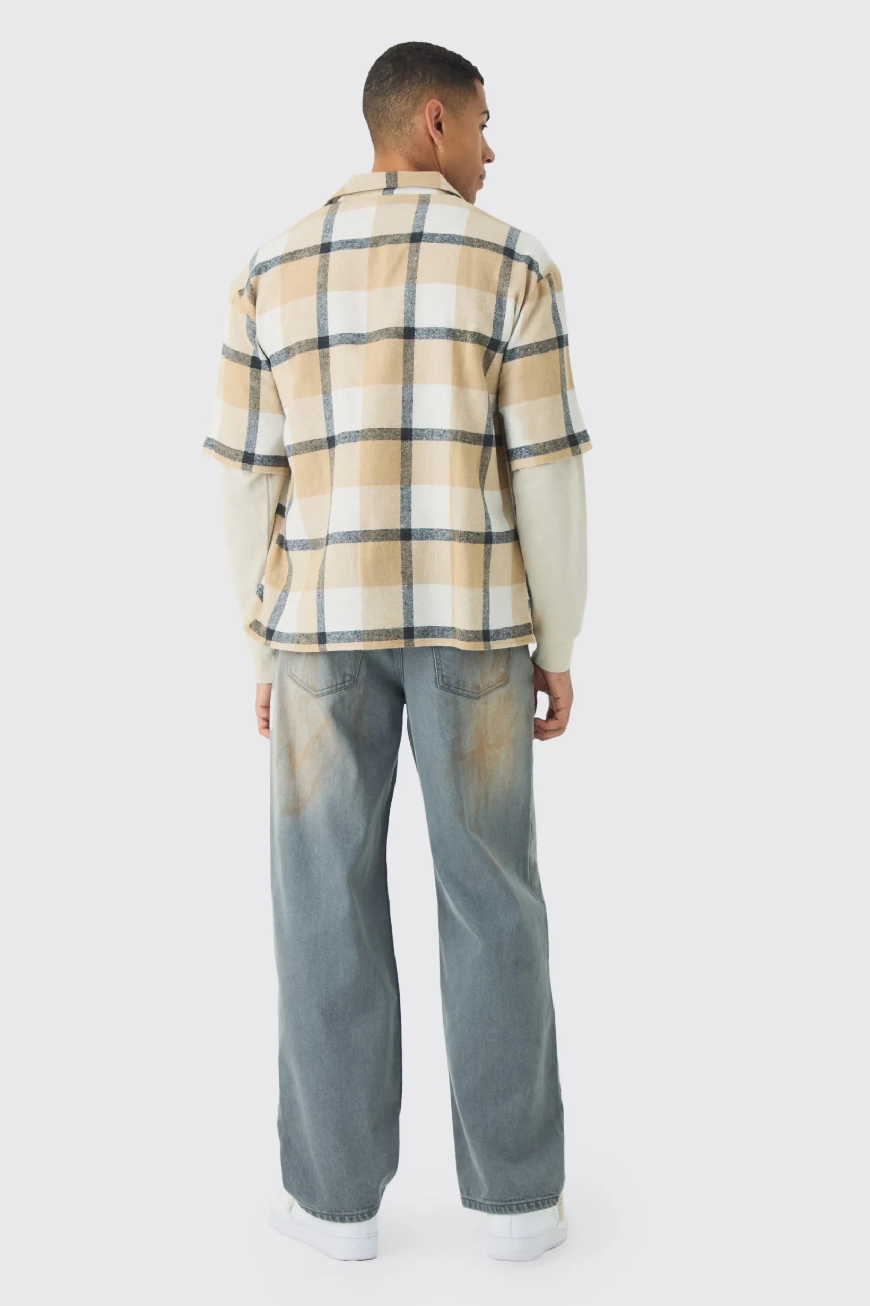 boohooMAN Oversized Check Revere Shirt | UK| Shirts