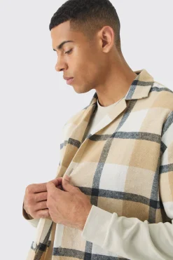 boohooMAN Oversized Check Revere Shirt | UK| Shirts