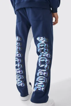 boohooMAN Oversized Chrome Graphic Gusset Tracksuit | UK| Tracksuits