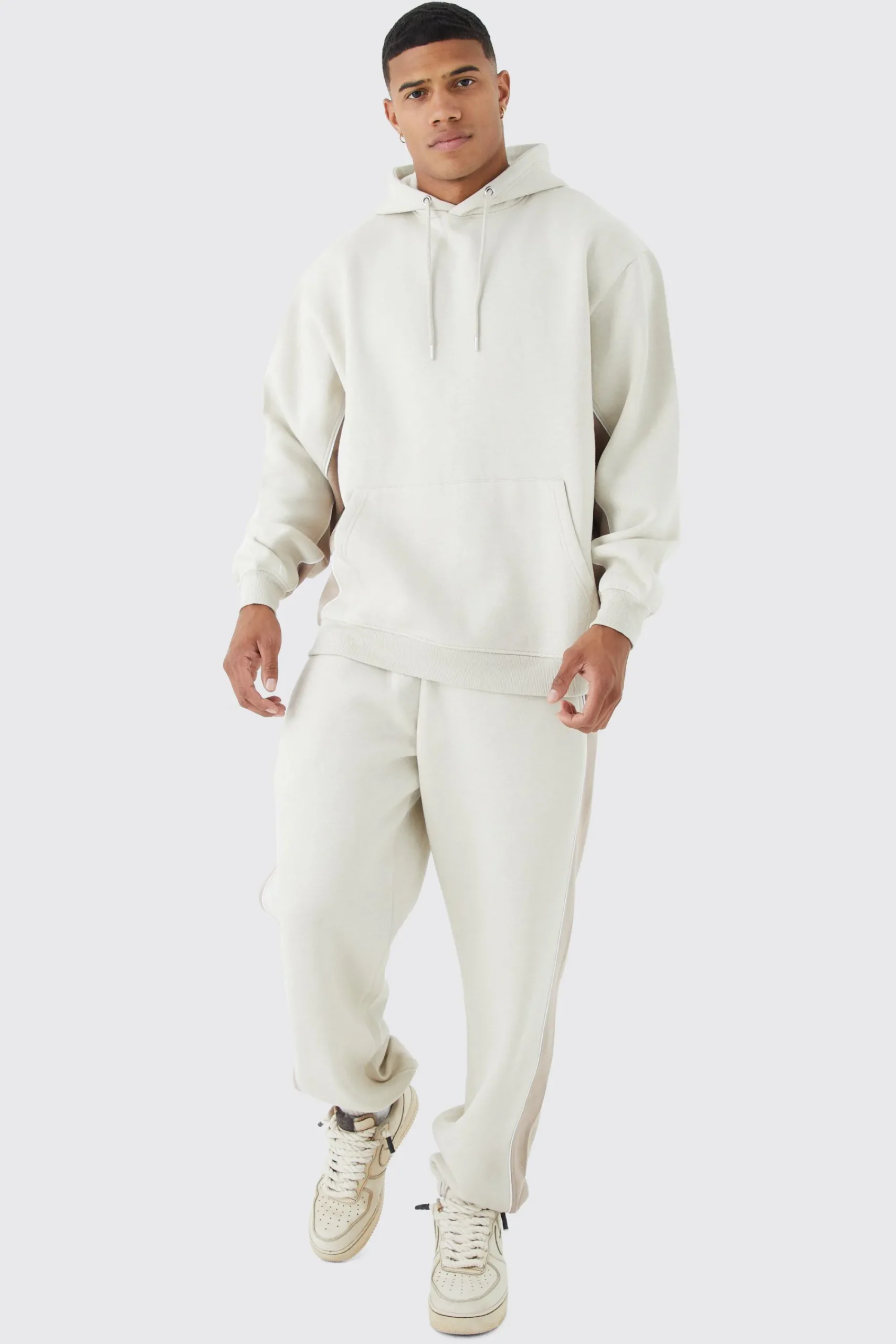 boohooMAN Oversized Colour Block Piped Tracksuit | UK| Tracksuits