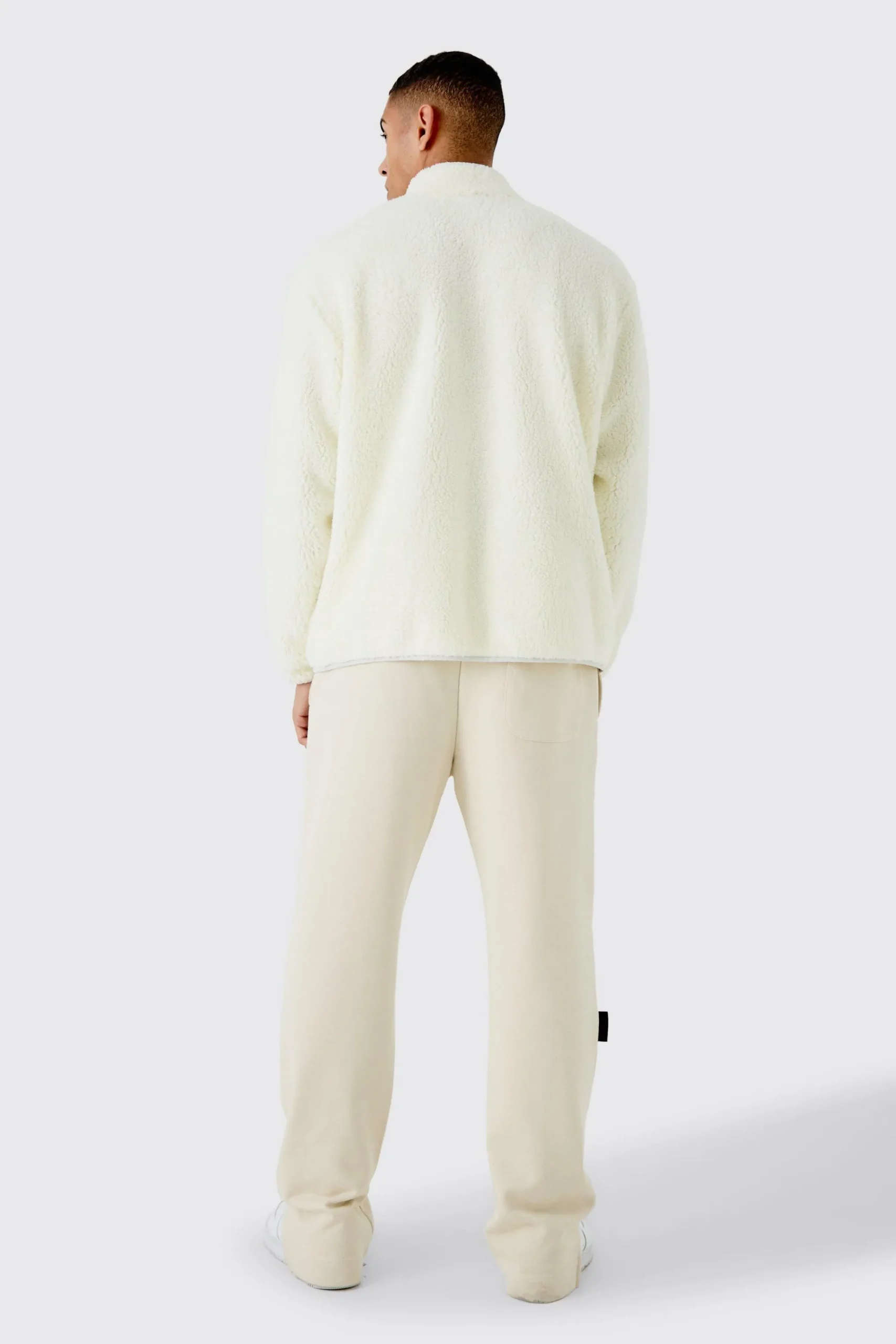 boohooMAN Oversized Contrast Borg Jacket | UK| Coats & Jackets