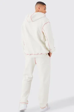 boohooMAN Oversized Contrast Stitch Heat Graphic Tracksuit | UK| Tracksuits