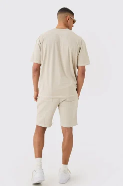 Oversized Contrast Stitch Extended Neck T-shirt | UK^boohooMAN Sale