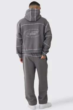 boohooMAN Oversized Contrast Stitch Seam Detail Jogger | UK| Trousers|Joggers