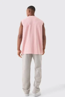 Oversized Contrast Waffle Tank | UK^boohooMAN Clearance