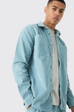 boohooMAN Oversized Cord Shirt In | UK| Shirts