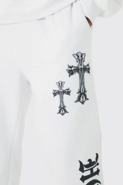 boohooMAN Oversized Cross Print Tracksuit | UK| Tracksuits