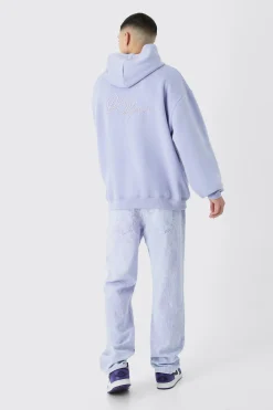 boohooMAN Oversized 3d Embroidered Ofcl Man Hoodie | UK| Hoodies & Sweatshirts