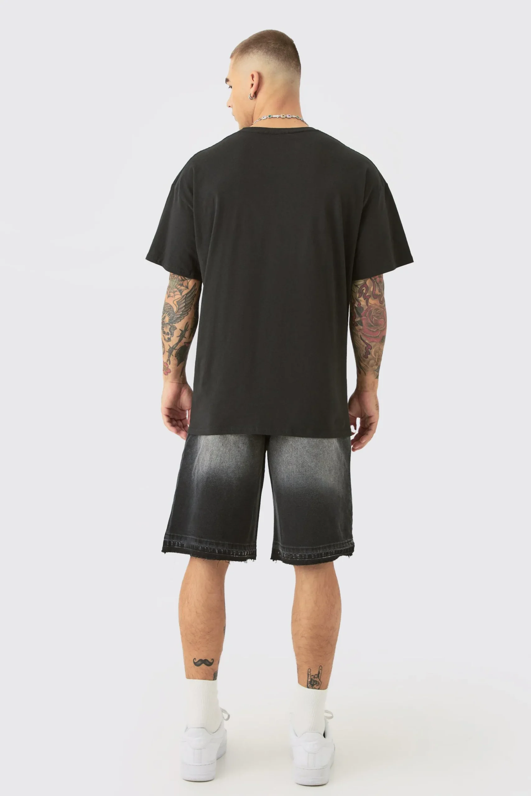 Oversized Def Leopard Band License T-shirt | UK^boohooMAN Outlet