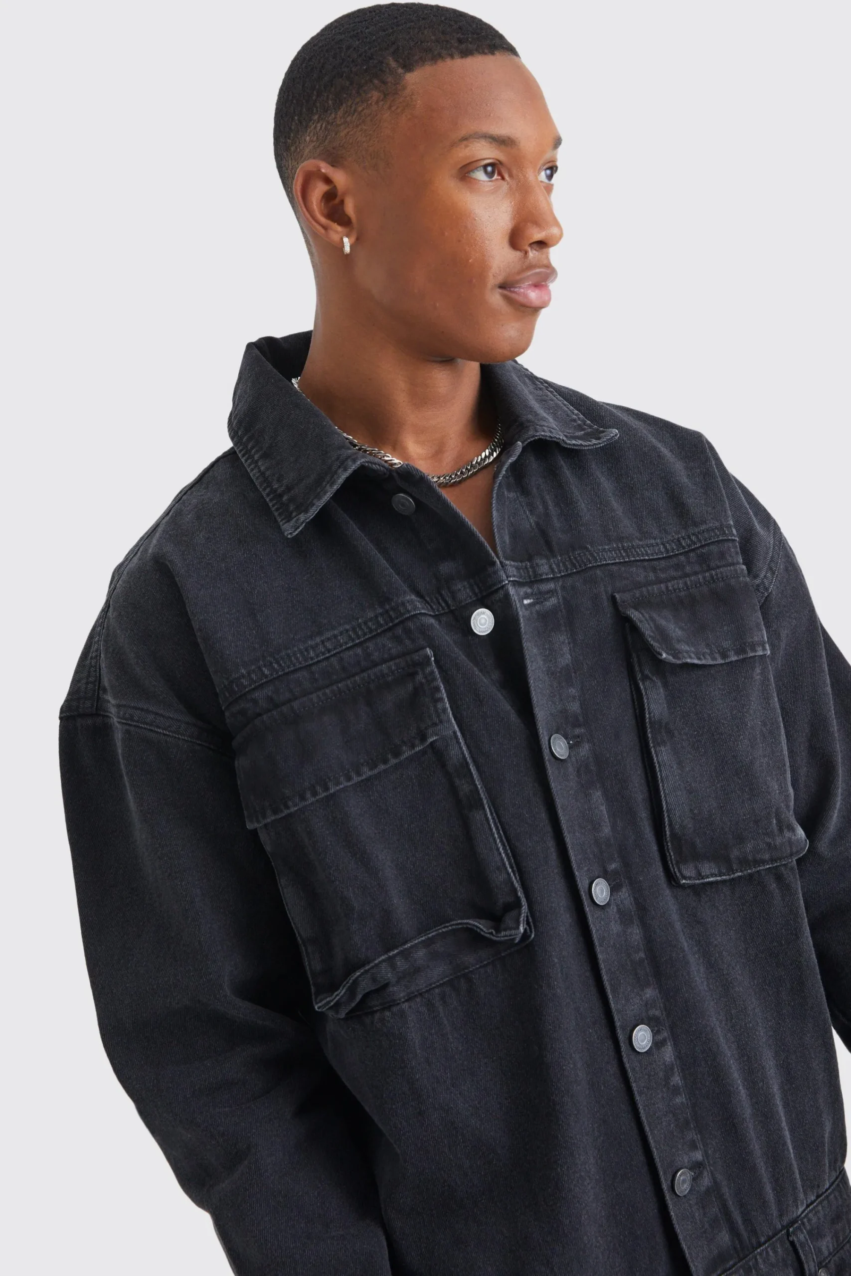 boohooMAN Oversized Denim Boilersuit | UK| Jeans