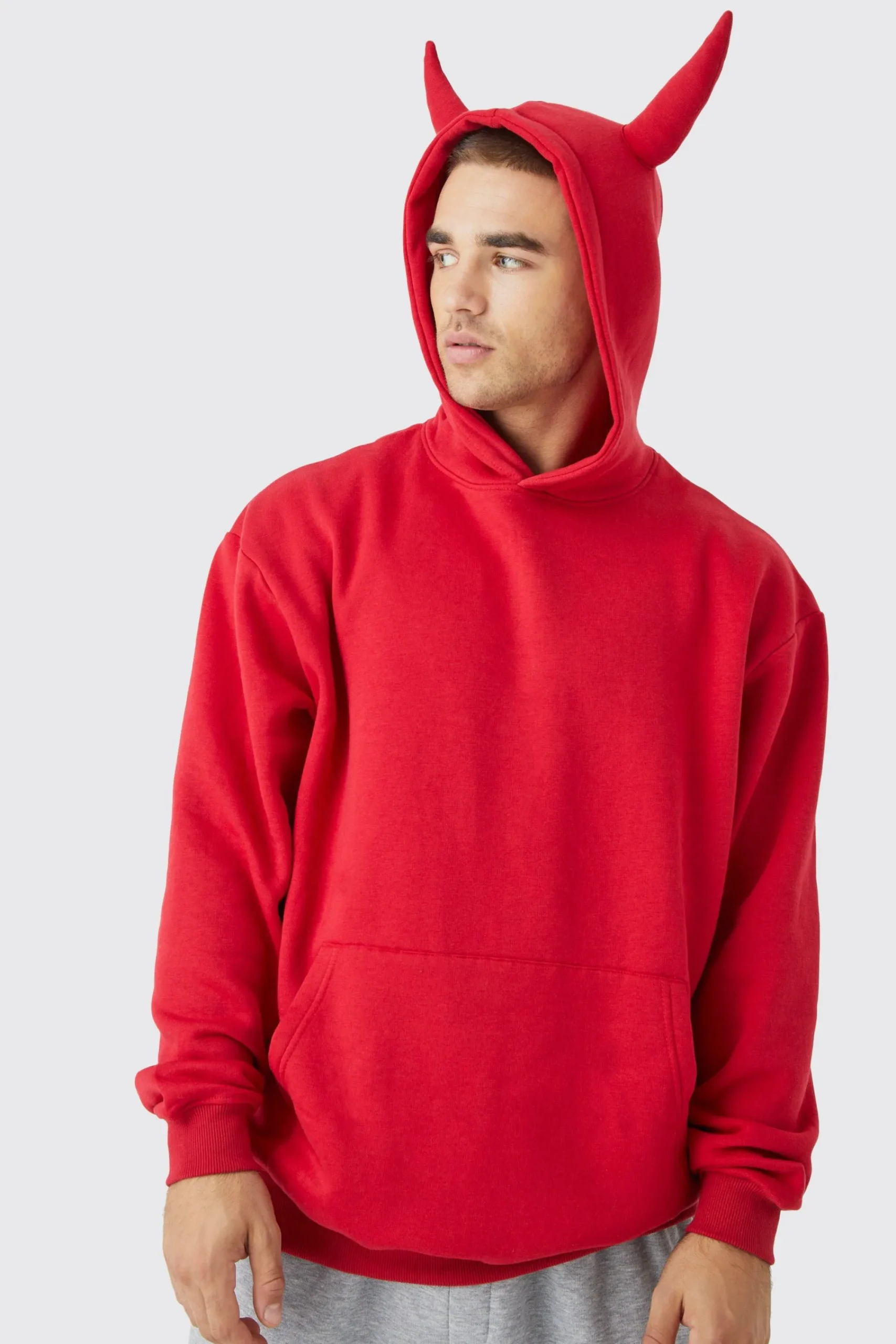 boohooMAN Oversized Devil Horn Hoodie | UK| Hoodies & Sweatshirts