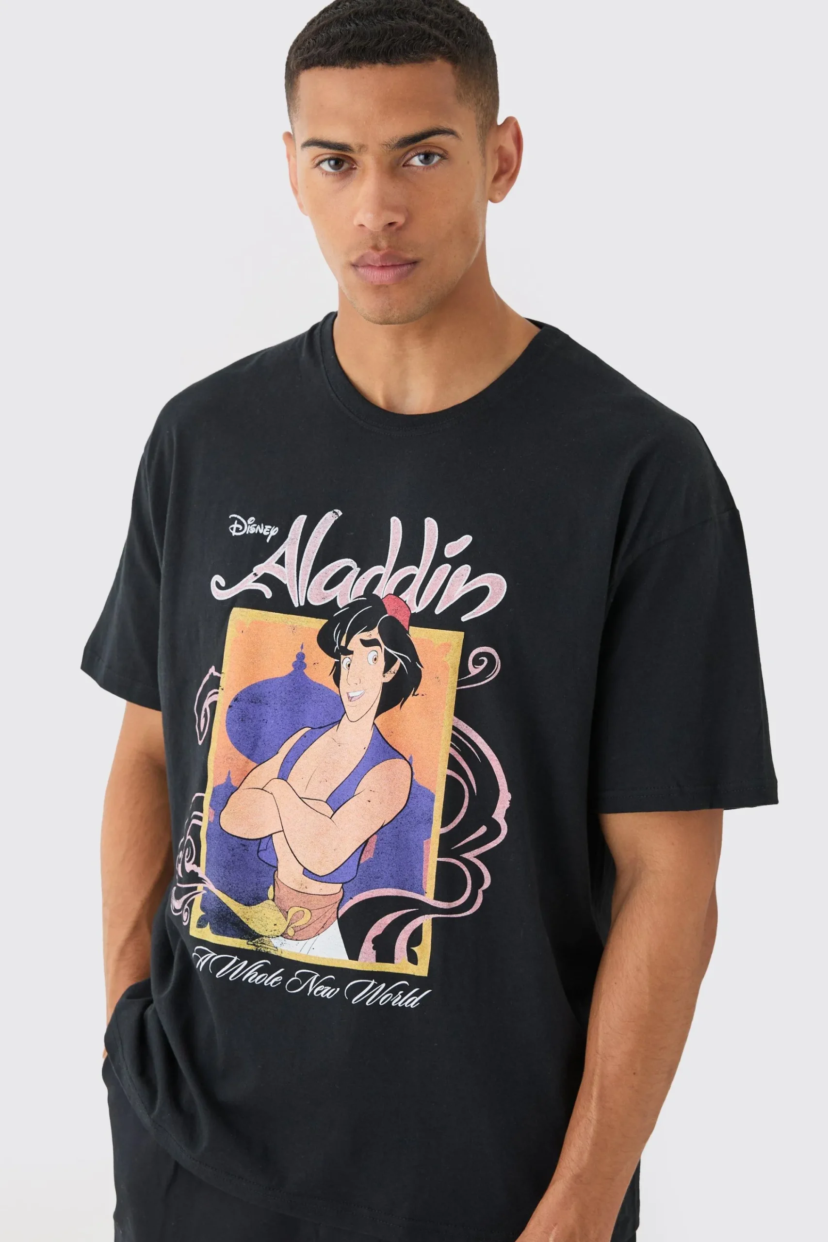 Oversized Disney Aladdin License T-shirt | UK^boohooMAN Hot