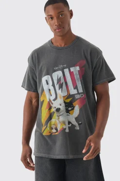 Oversized Disney Bolt License Print T-shirt | UK^boohooMAN Best