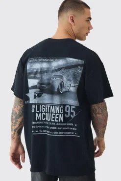 Oversized Disney Cars License Back Print T-shirt | UK^boohooMAN Outlet