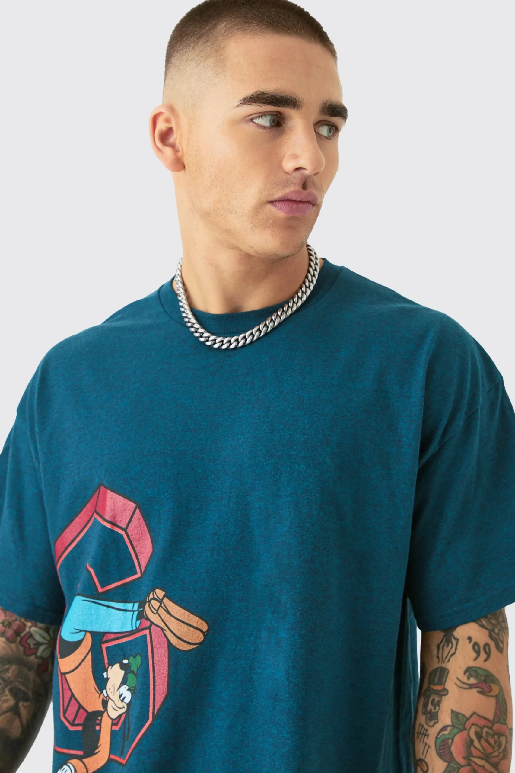 Oversized Disney Goofy License T-shirt | UK^boohooMAN Outlet