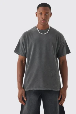 Oversized Disney Lilo And Stitch Wash License Back Print T-shirt | UK^boohooMAN Sale