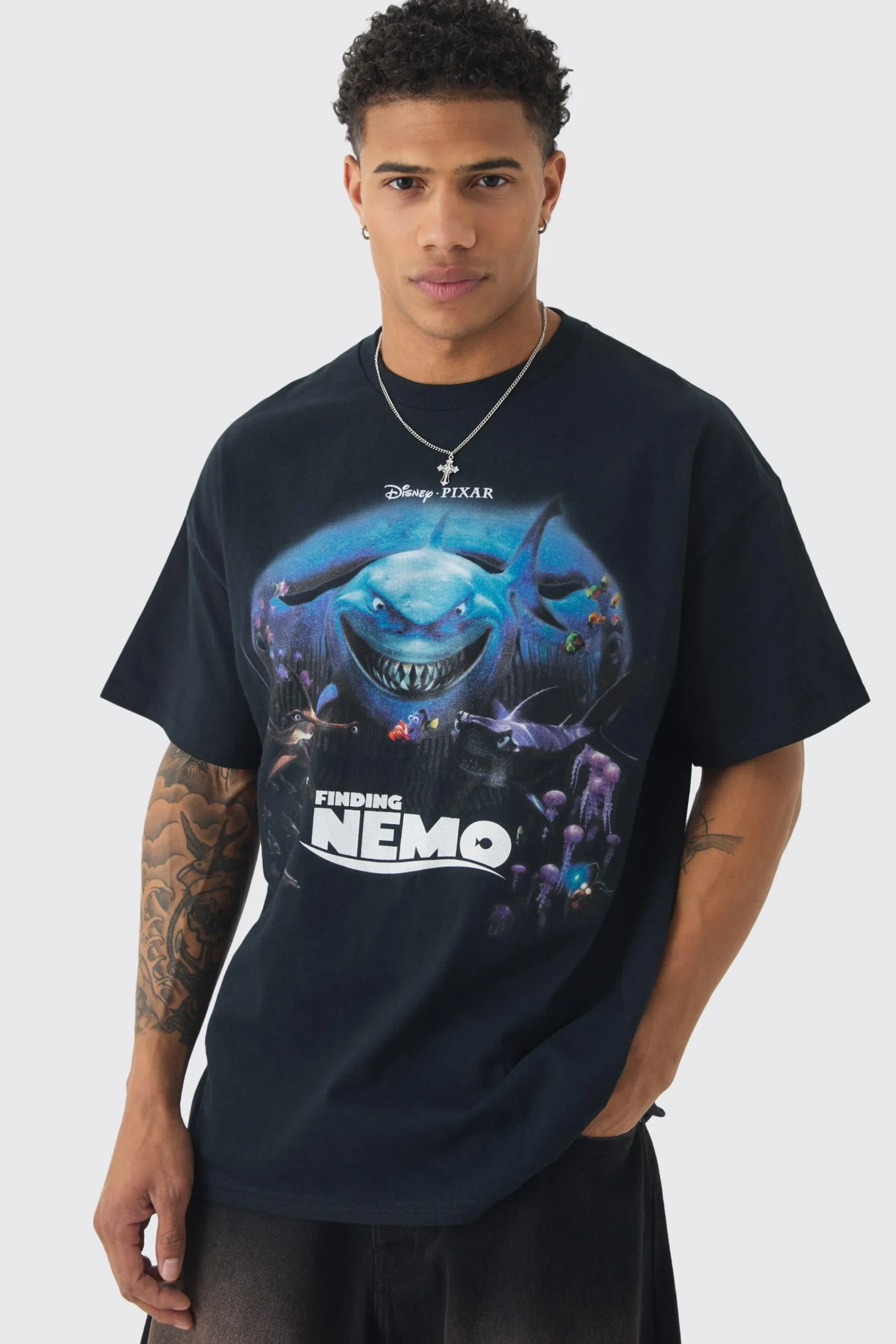 Oversized Disney Pixar Finding Nemo License Print T-shirt | UK^boohooMAN