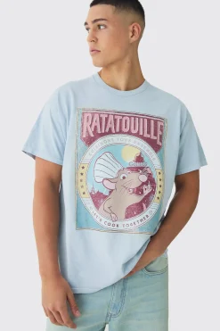 Oversized Disney Ratouille Wash License Print T-Shirt | UK^boohooMAN Best