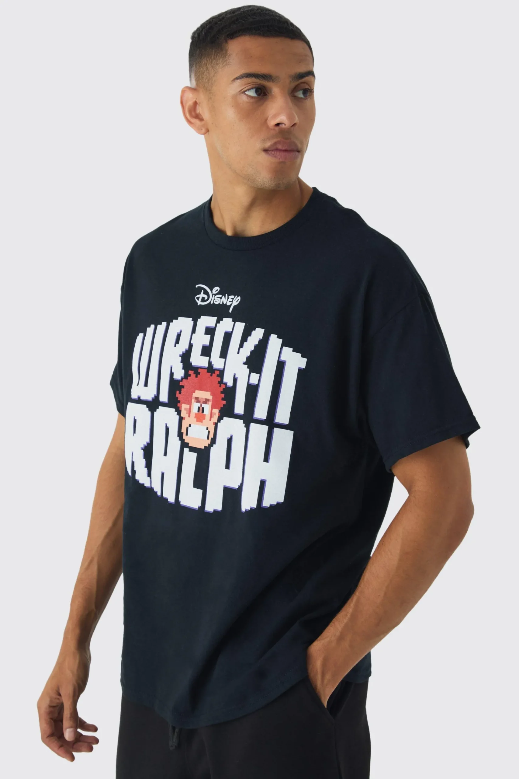 Oversized Disney Wreck It Ralph License Print T-Shirt | UK^boohooMAN Best