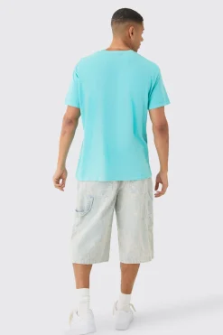 Oversized Distressed Neck Embroidered T-shirt | UK^boohooMAN Clearance