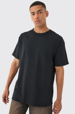 Oversized Distressed T-shirt | UK^boohooMAN Online