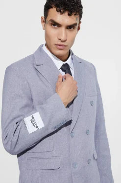 boohooMAN Oversized Double Breasted Textured Blazer | UK| Suits & Tailoring