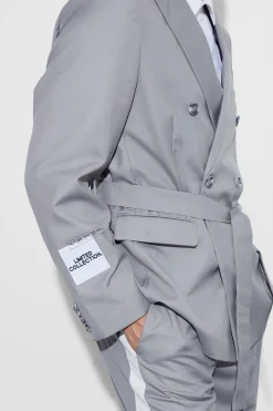 boohooMAN Oversized Double Breasted Wrap Belted Blazer | UK| Suits & Tailoring