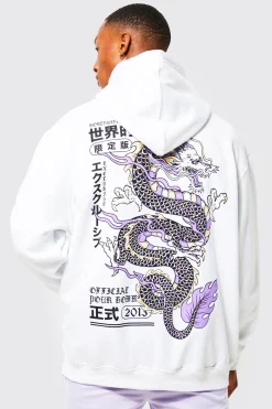 boohooMAN Oversized Dragon Graphic Hoodie | UK| Hoodies & Sweatshirts