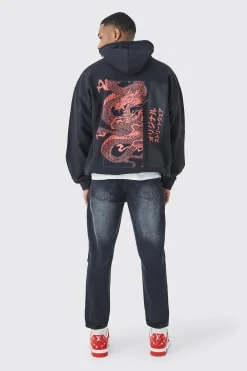 boohooMAN Oversized Dragon Graphic Hoodie | UK| Hoodies & Sweatshirts