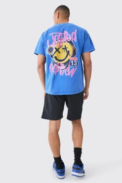 boohooMAN Oversized Drip Face T-shirt Set | UK| Tracksuits