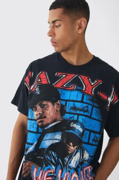 Oversized Eazy E Large Scale License Print T-Shirt | UK^boohooMAN Discount