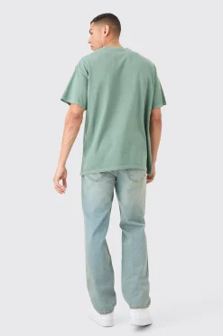 Oversized Eazy E Wash License T-shirt | UK^boohooMAN Online