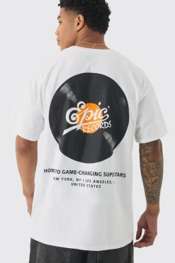 Oversized Epic Records License Print T-shirt | UK^boohooMAN Online
