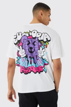Oversized Euphoria Bear Graphic T-shirt | UK^boohooMAN Hot