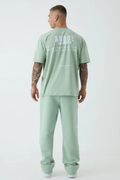 Oversized Extended Neck ABODE T-shirt | UK^boohooMAN Best